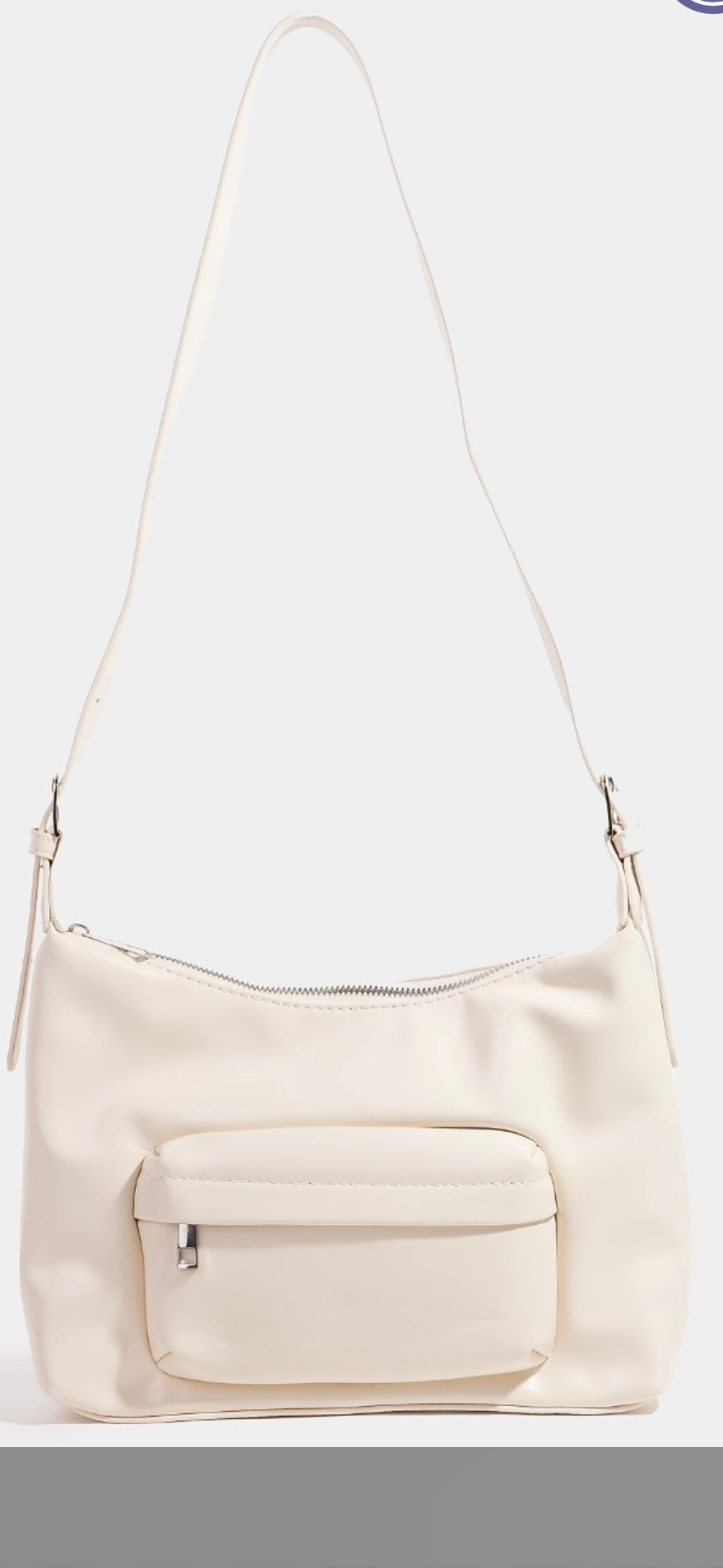 Glossy Leather Shoulder Bag
