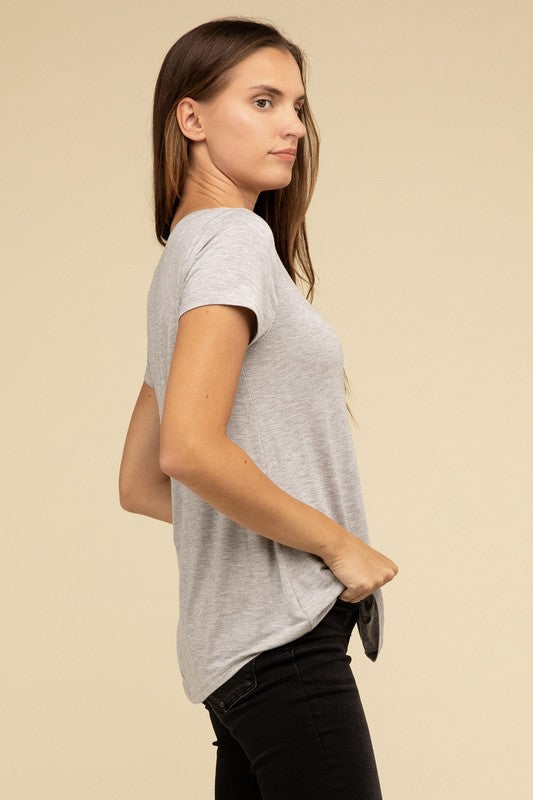 Flowy Rayon Short Sleeve Top