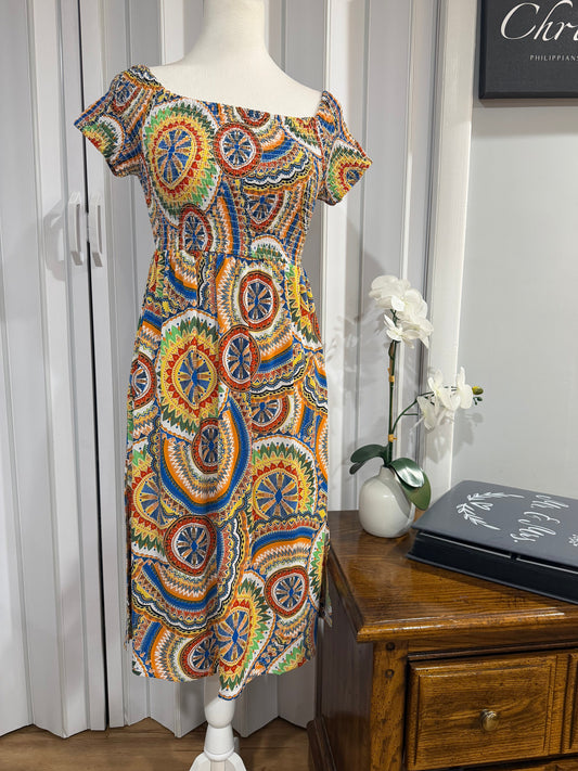Printed Smocked Dress