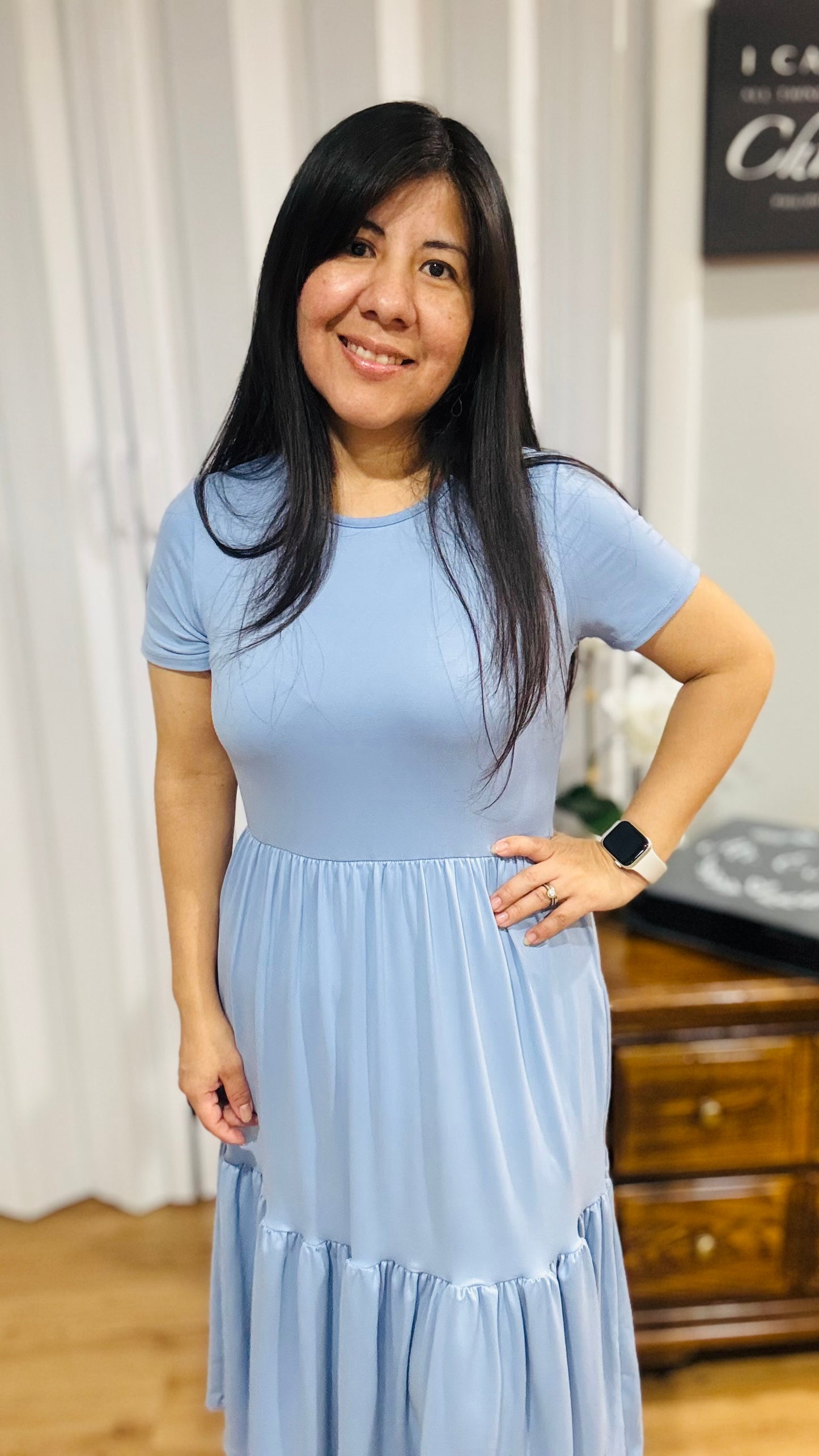 Periwrinkle Soft Midi Dress