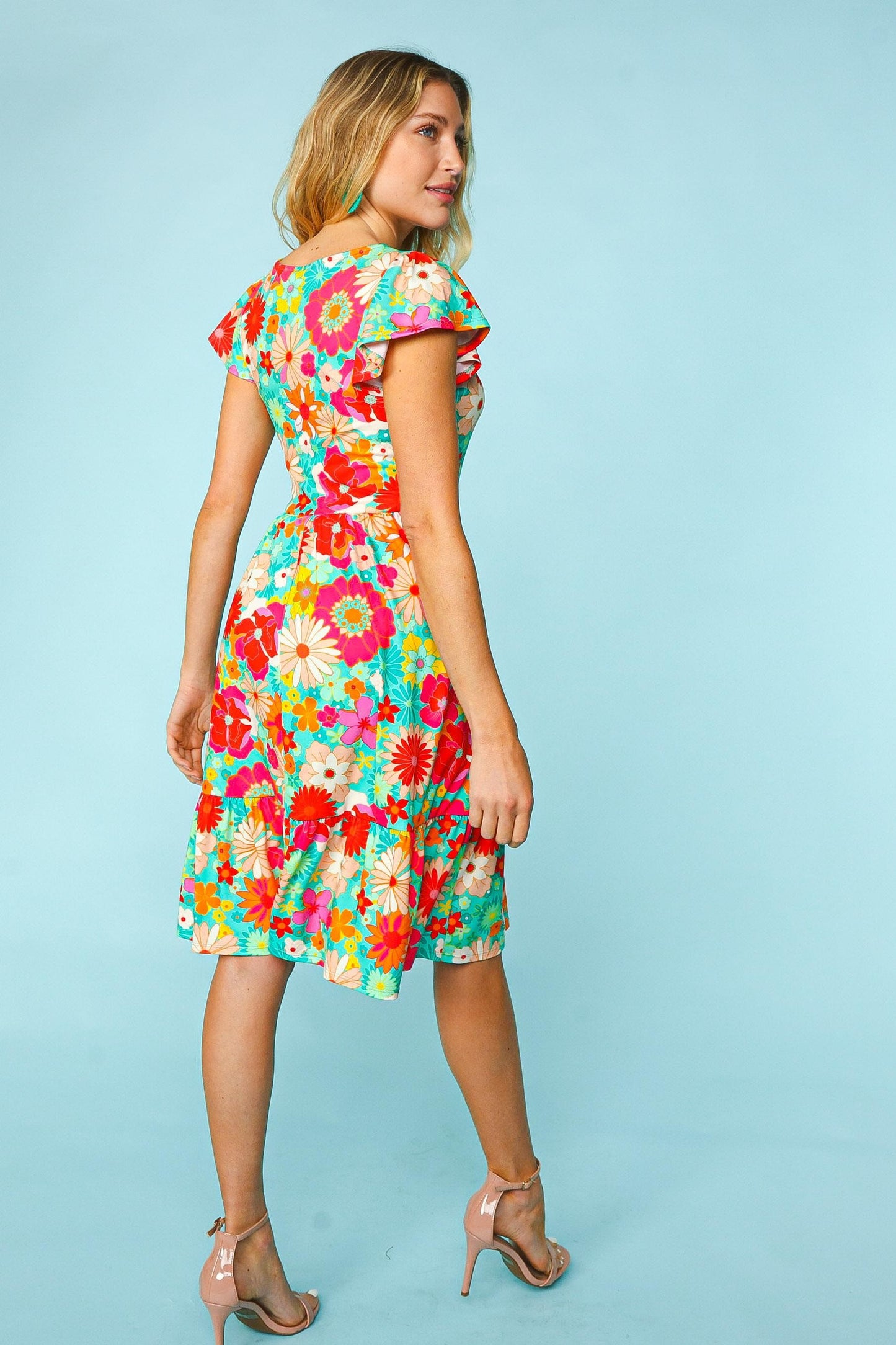 Floral Short Sleeve Dress