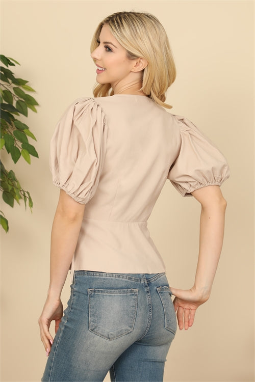 Balloon Sleeve Blouse