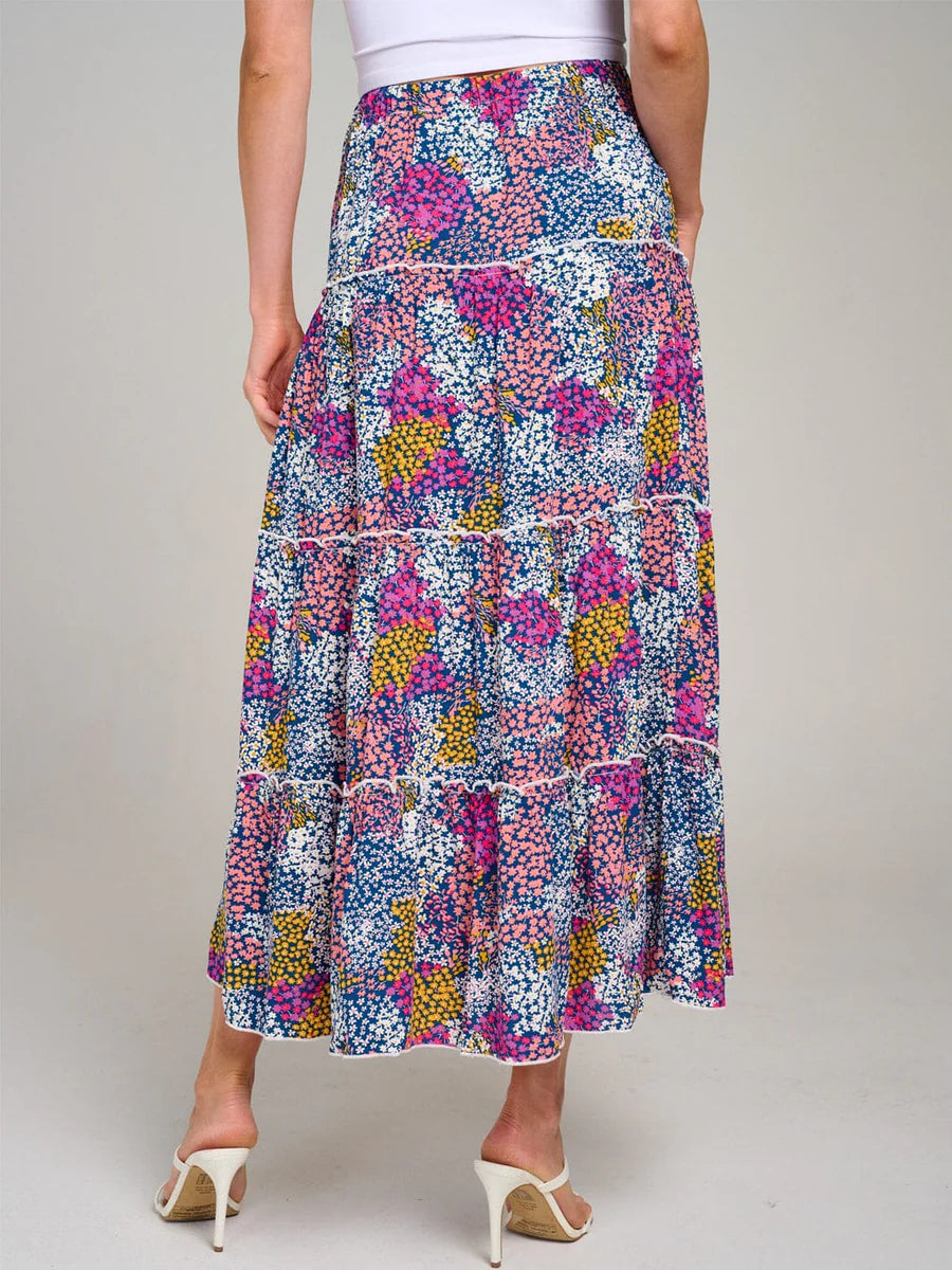 Multi Floral Maxi Skirt