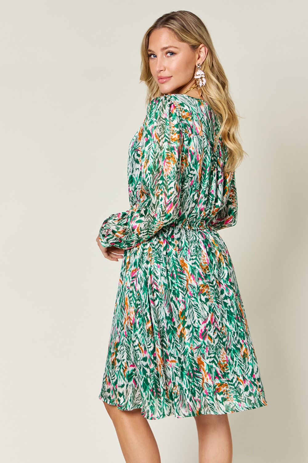 Printed Long Sleeve Dress