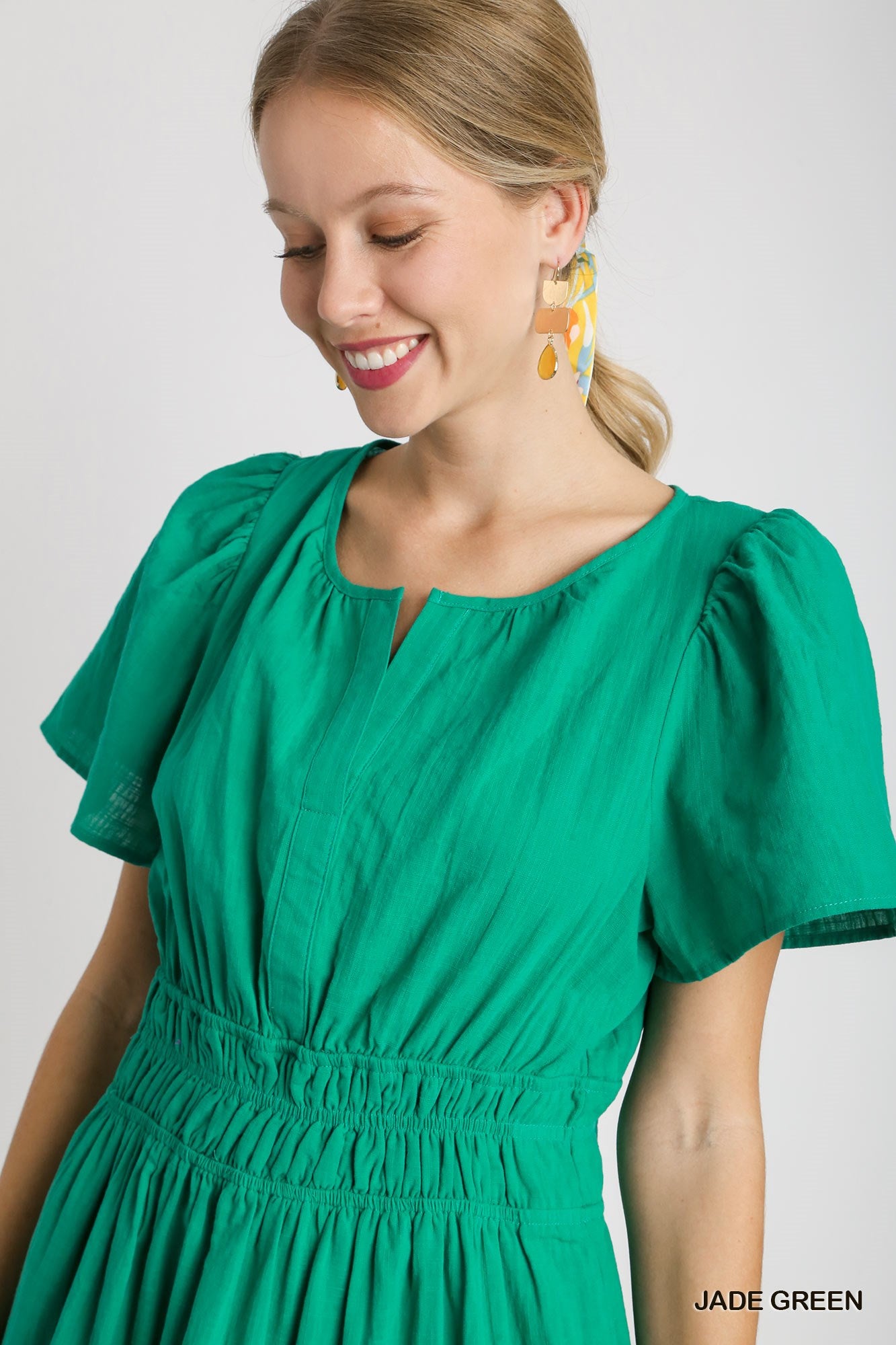 Smocked Waistband Maxi Dress