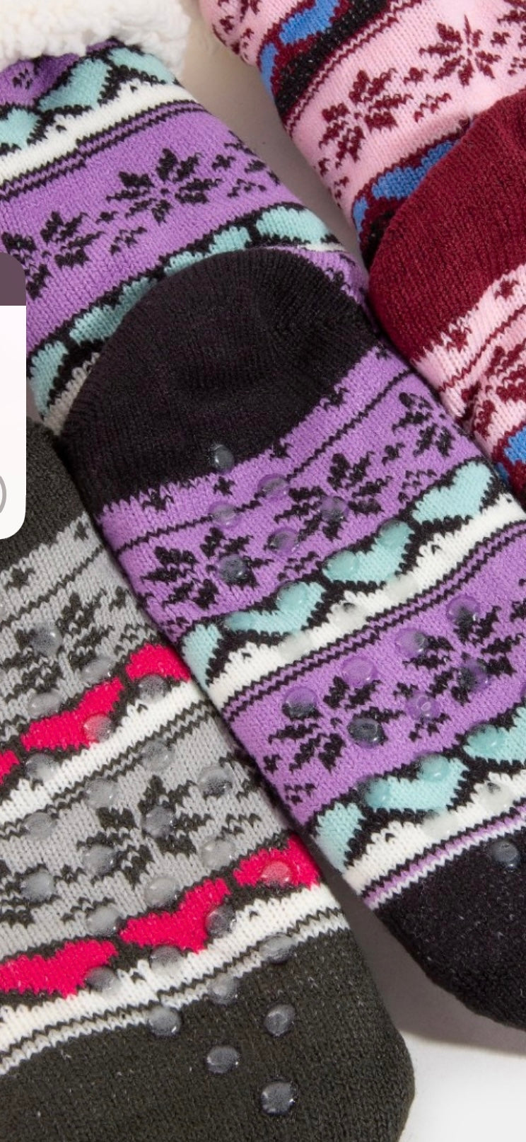 Snow Hearts Christmas Socks