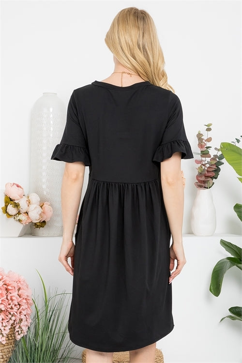 Dana Ruffle Sleeve Dress