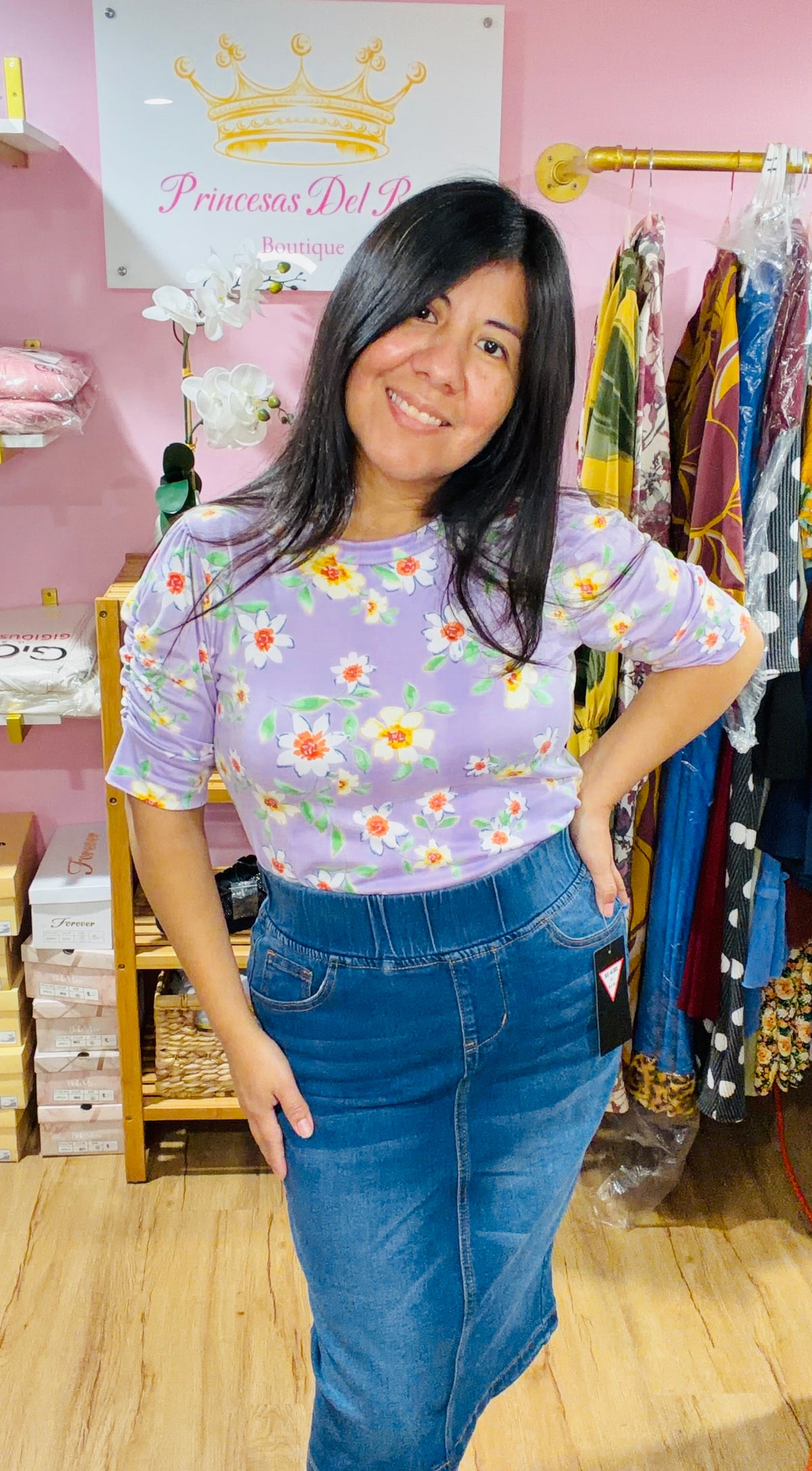 Midi Denim Skirt