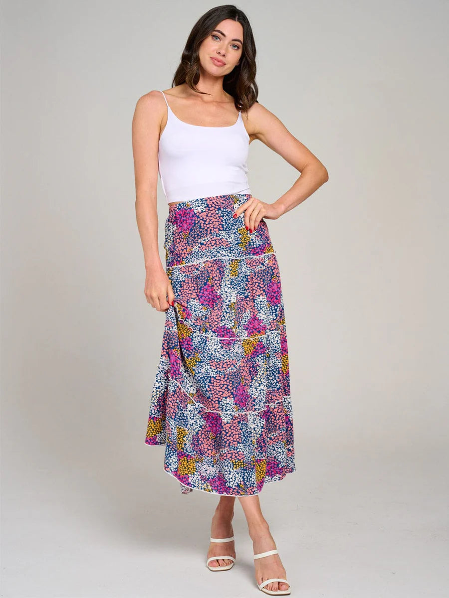 Multi Floral Maxi Skirt