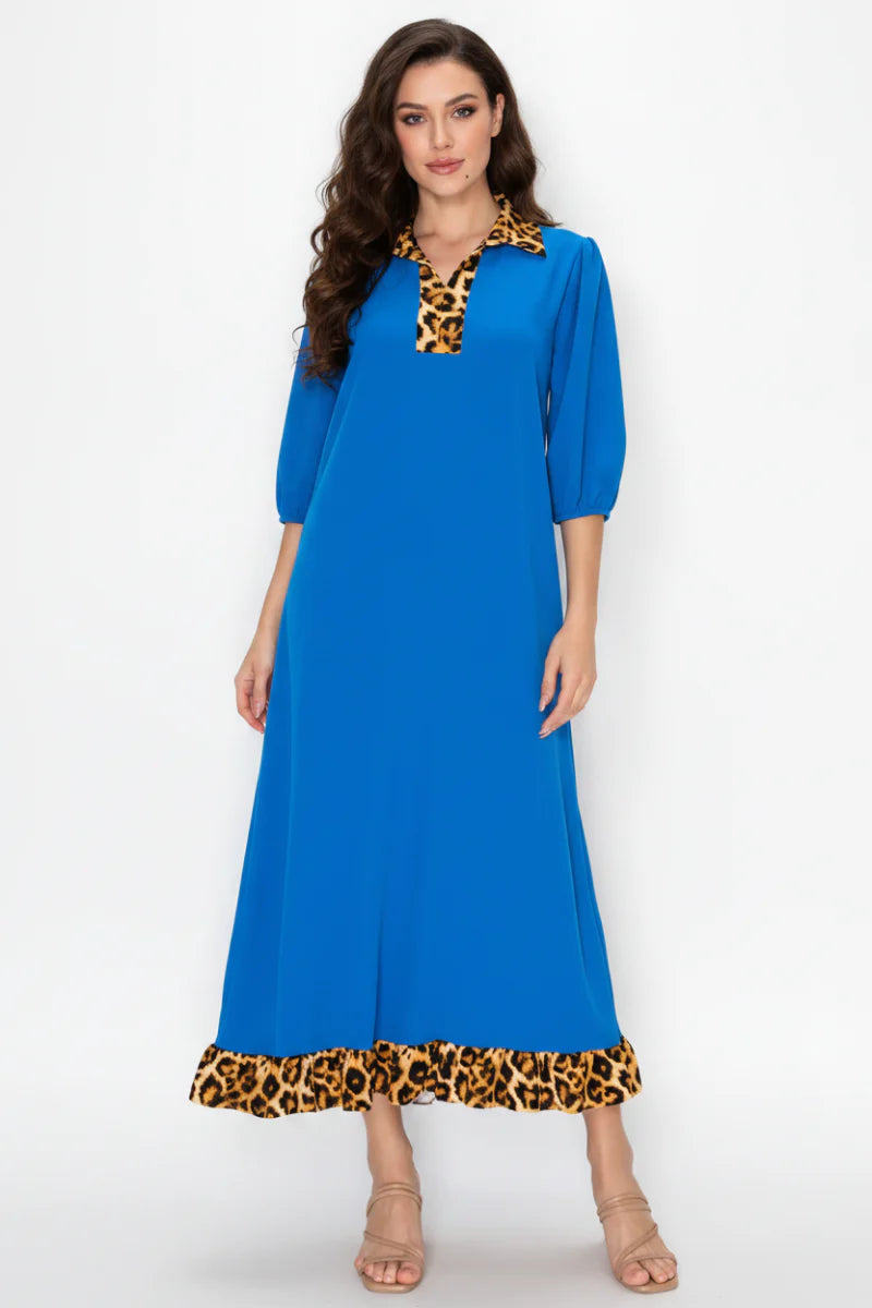 3/4 Sleeve Midi Dress