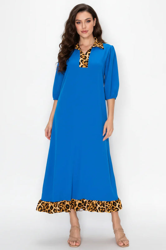 3/4 Sleeve Midi Dress