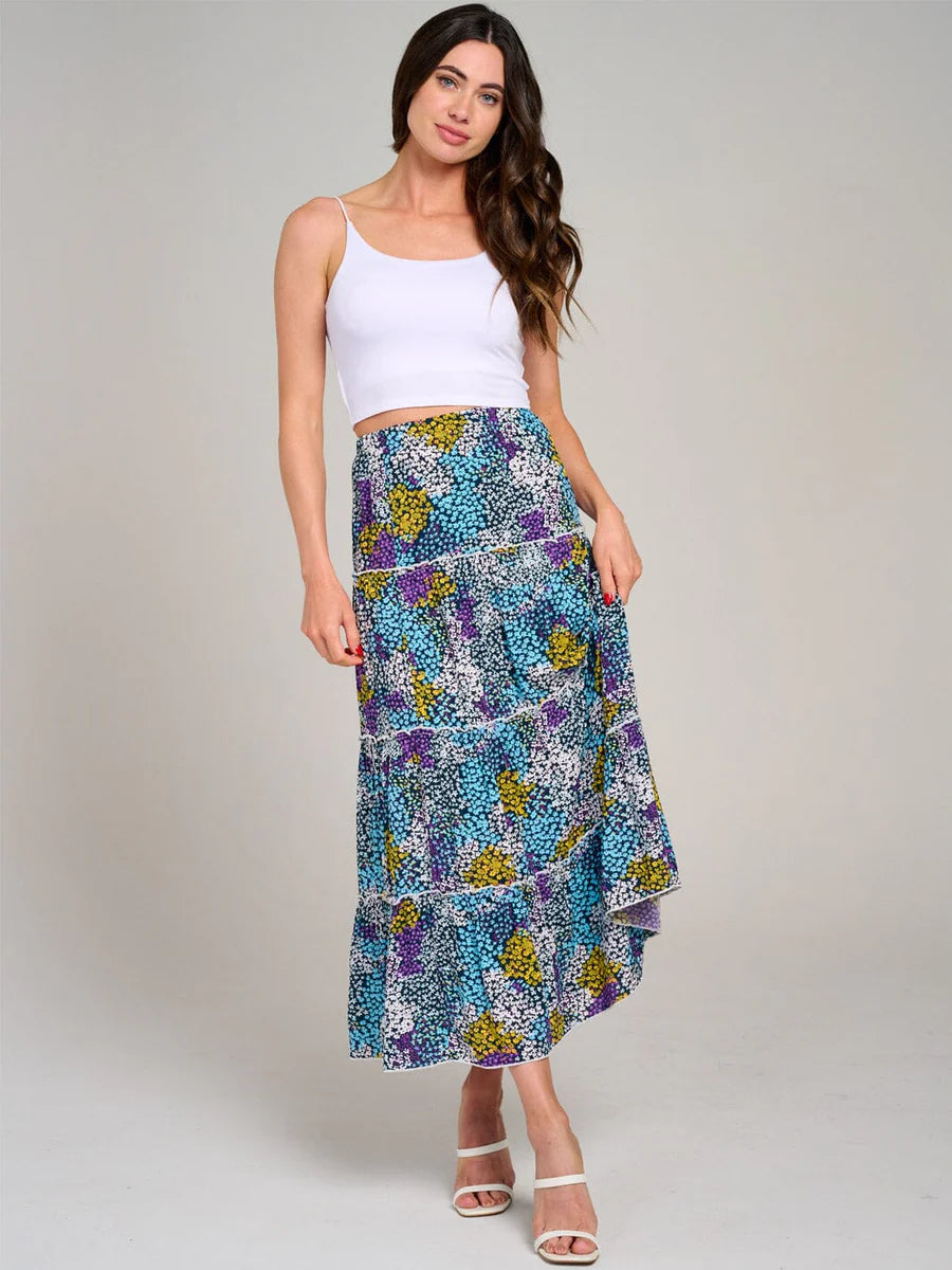 Multi Floral Maxi Skirt