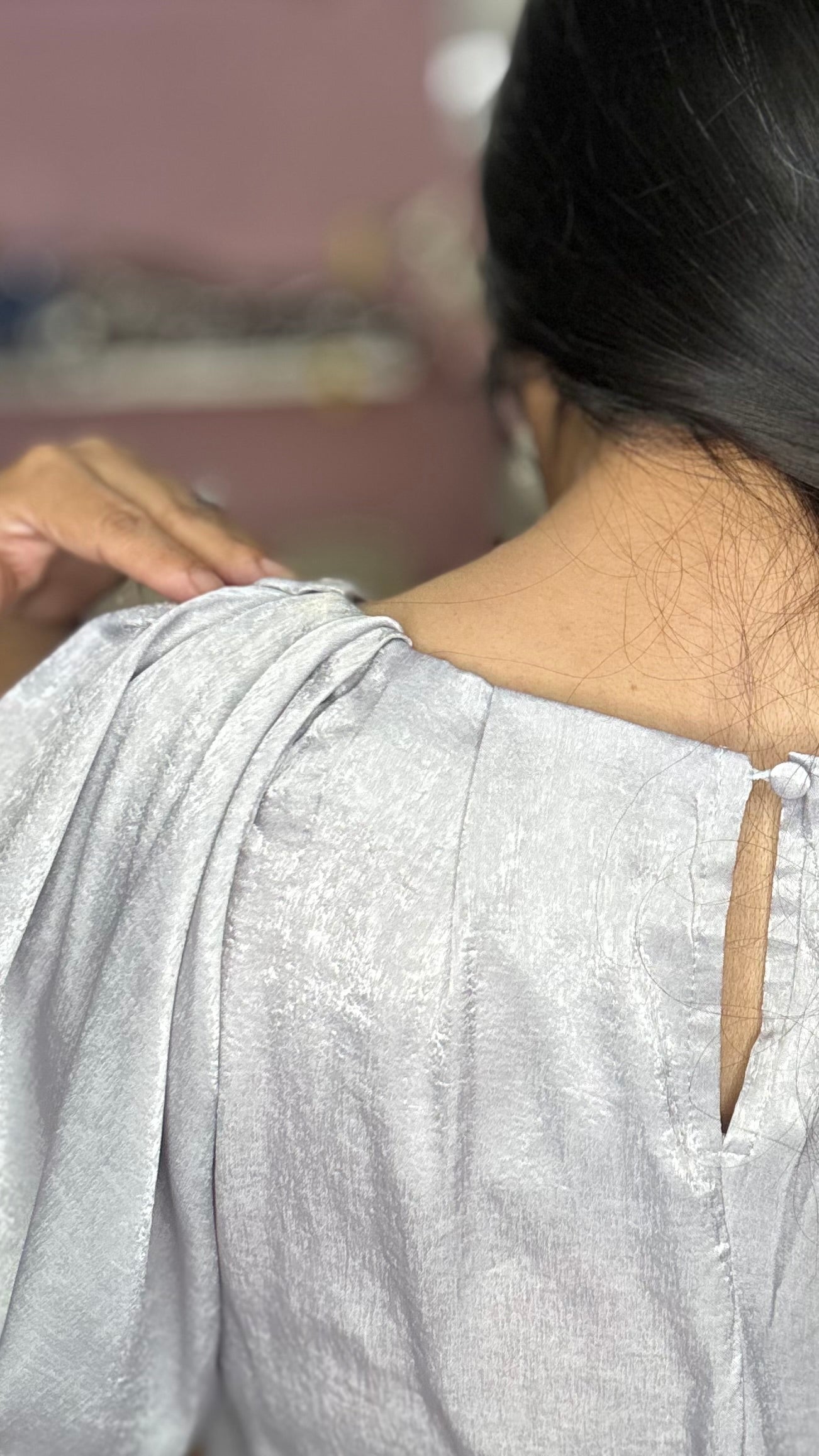 Umgee USA Satin Puff Sleeve Blouse