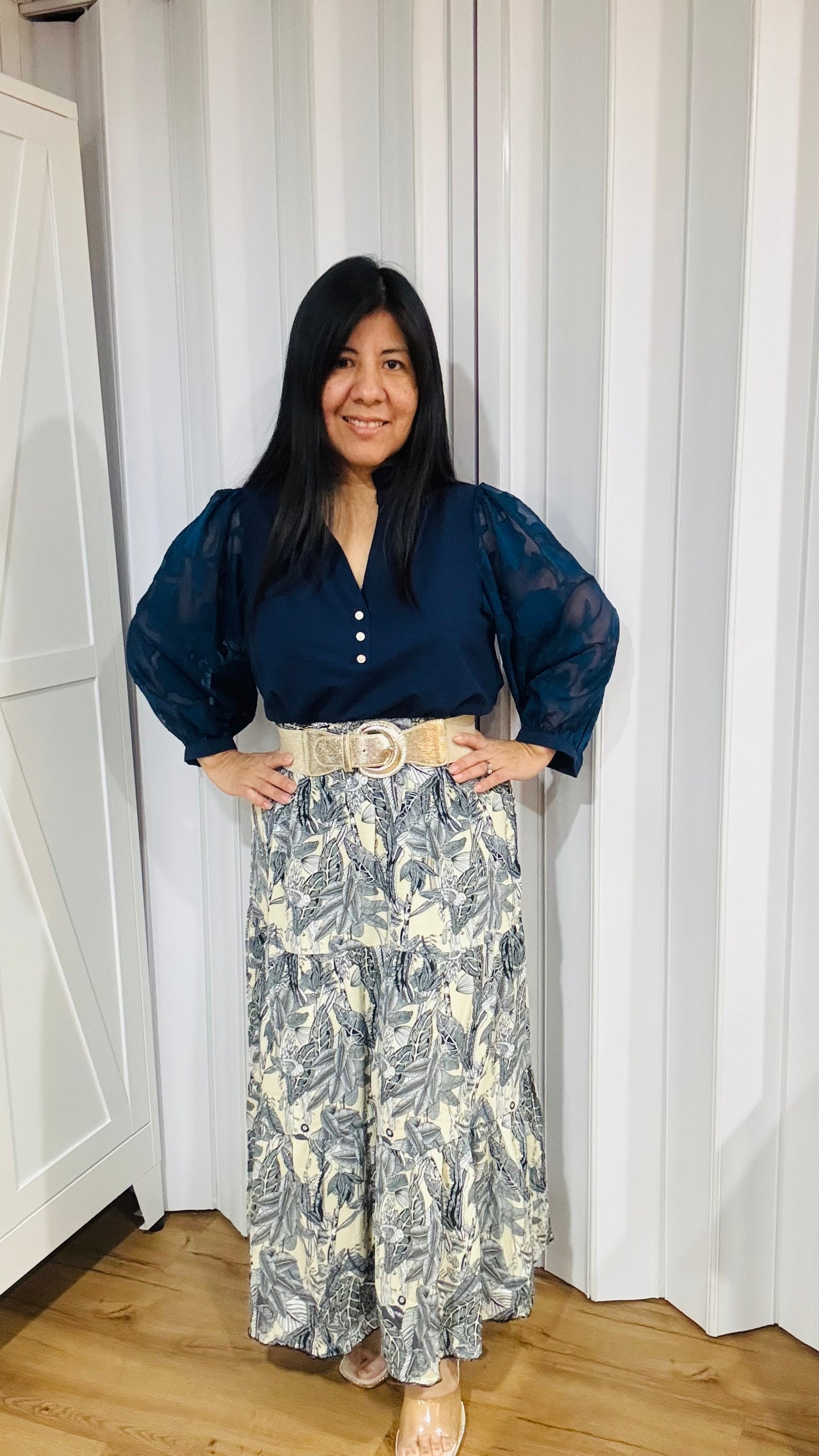 Printed Maxi Skirt