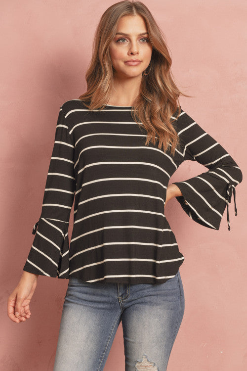 Ella Stripe Bell Sleeve Top