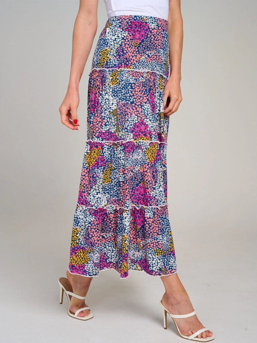 Multi Floral Maxi Skirt