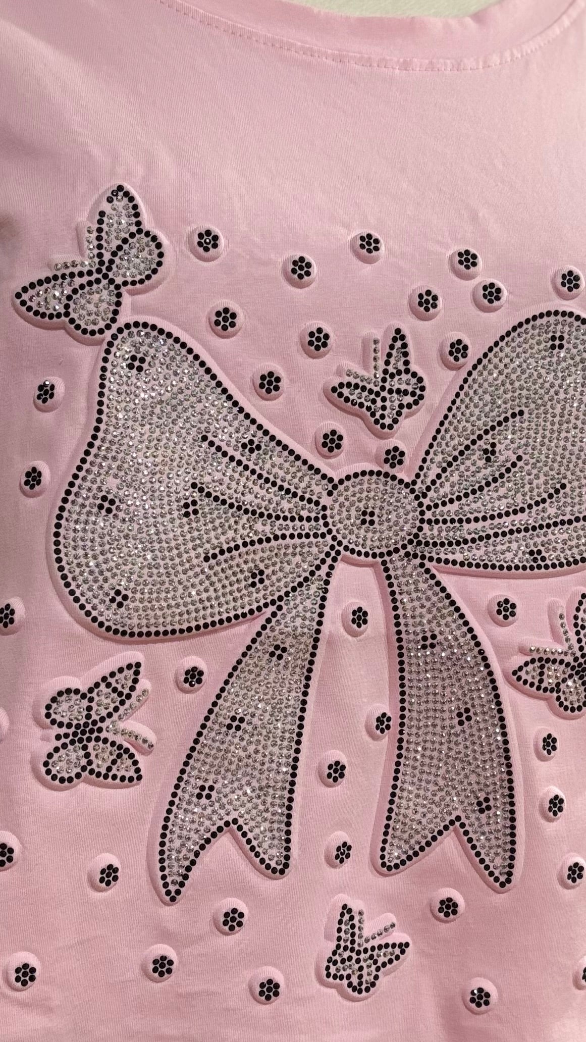 Rhinestone Bow Top
