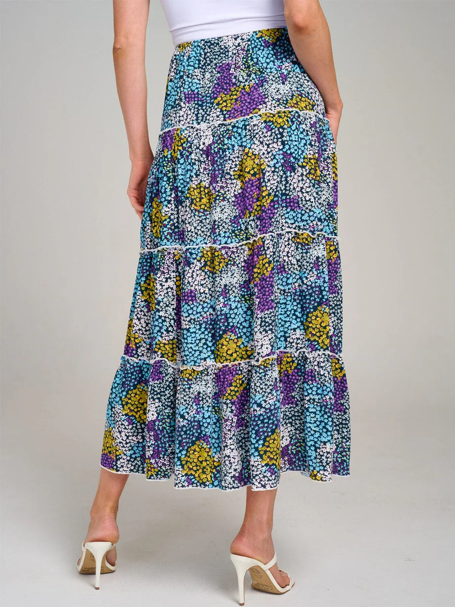 Multi Floral Maxi Skirt