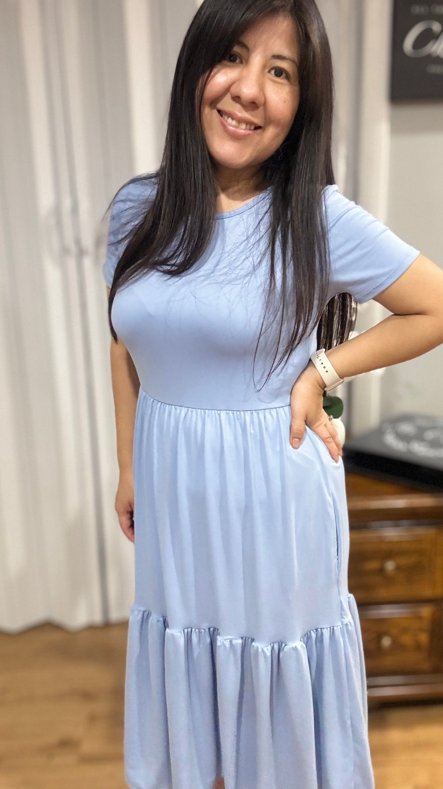 Periwrinkle Soft Midi Dress