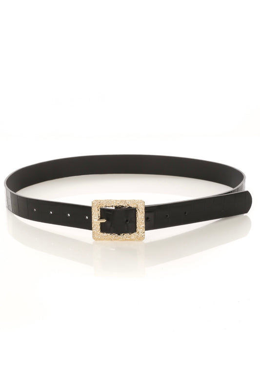 Gold Buckle Black Belt