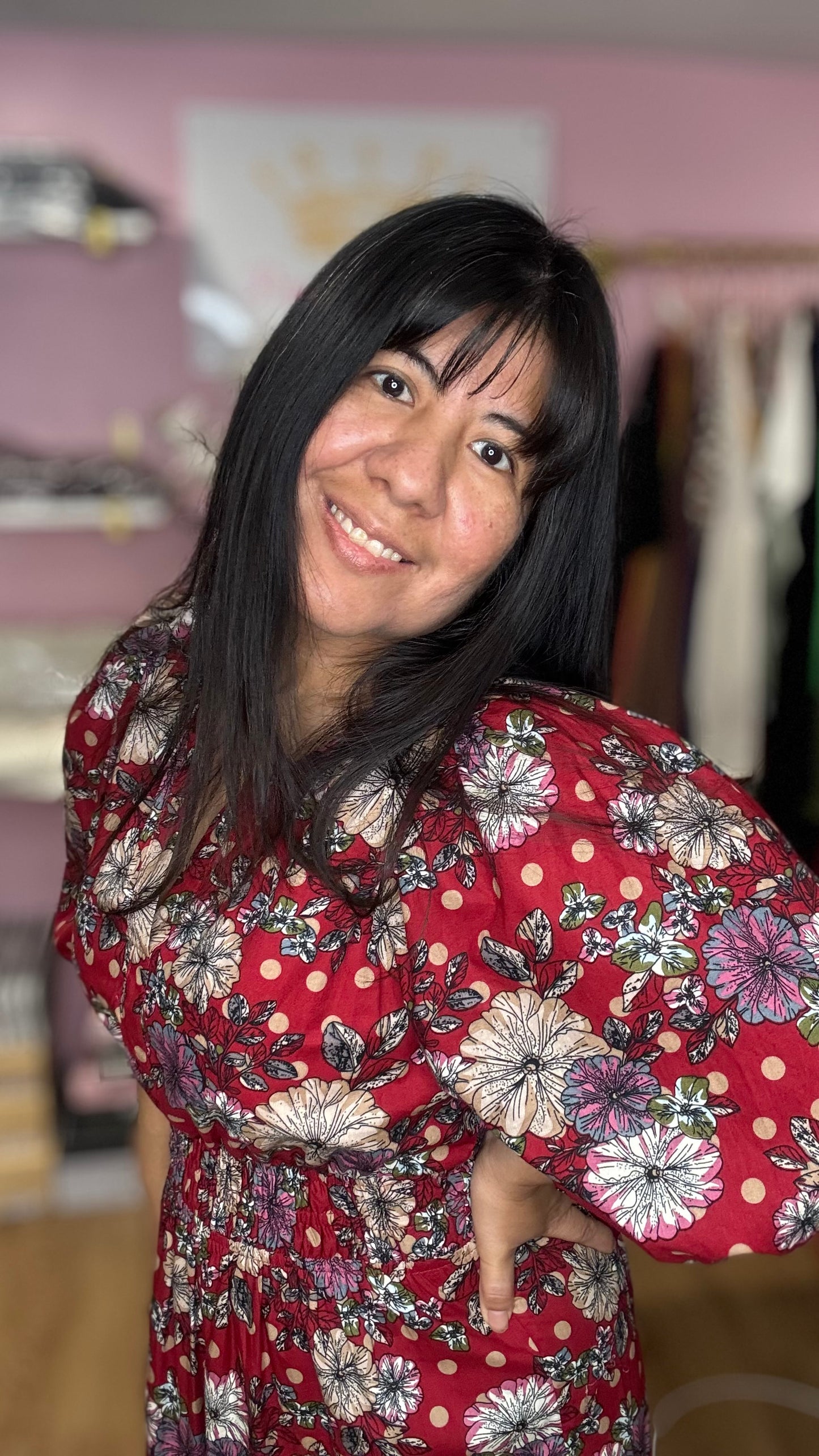 Umgee USA Floral Midi Dress