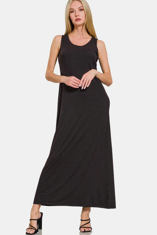 Scoop Neck Maxi Tank Dress