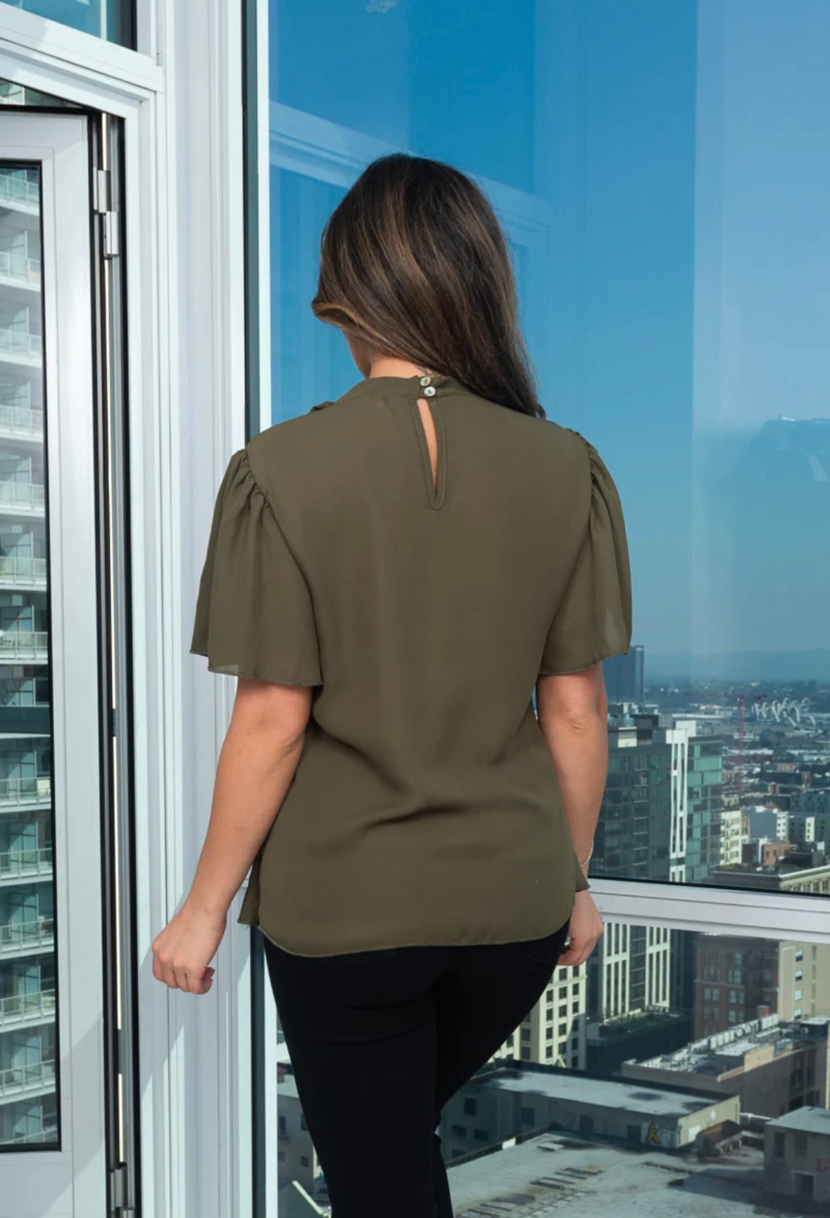 Chiffon Bow Tie Blouse