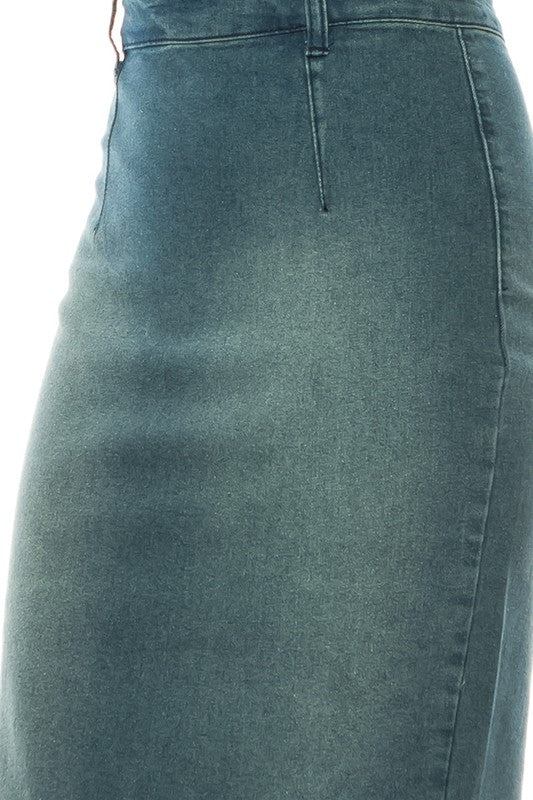 Vintage Wash Denim Skirt