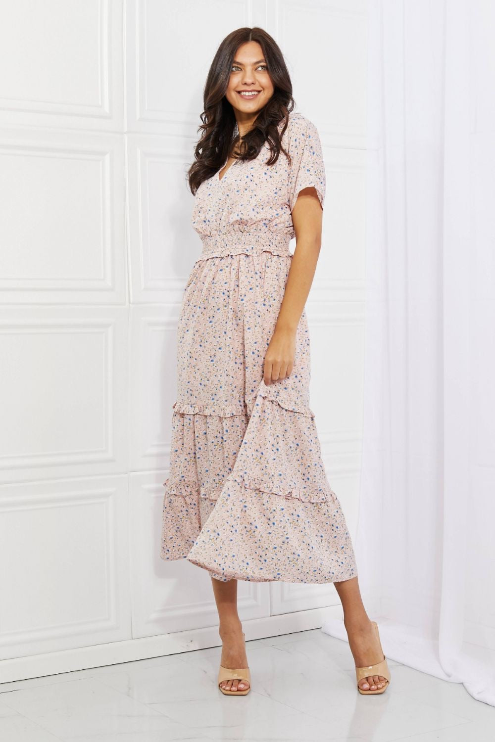 HEYSON Maxi Dress in Blush Pink