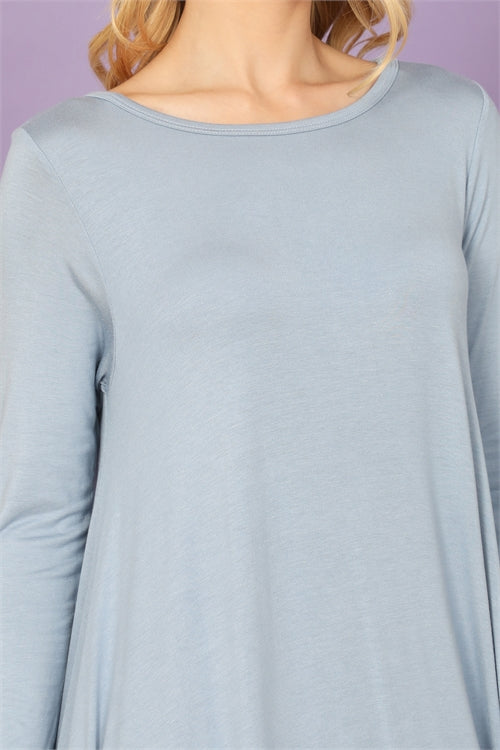 3/4 Sleeve Flowy in Blue
