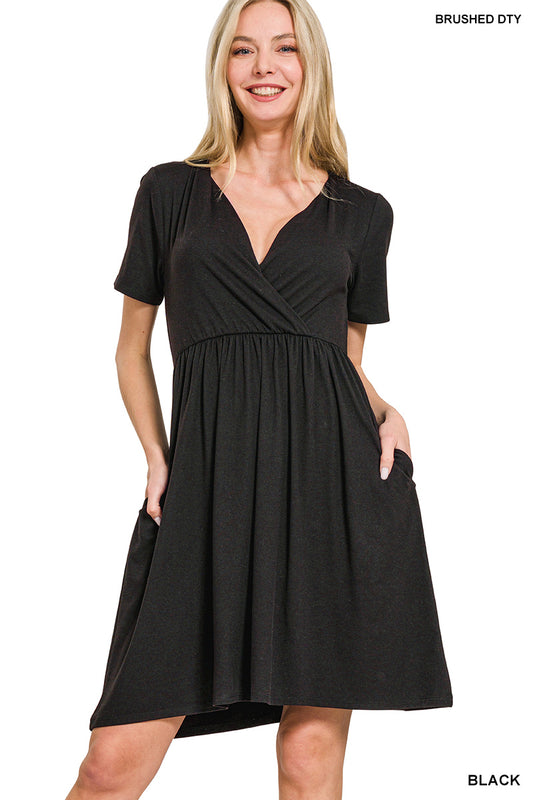 Short Sleeve Dress in Classic Black