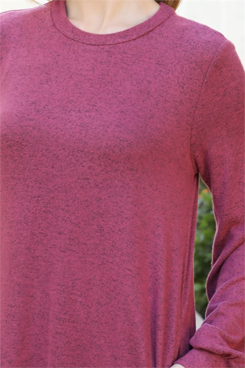 Raspberry Puff Sleeve Dress