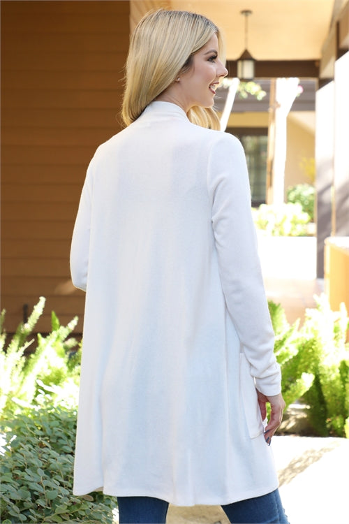 Creme Long Sleeve Knit Cardigan
