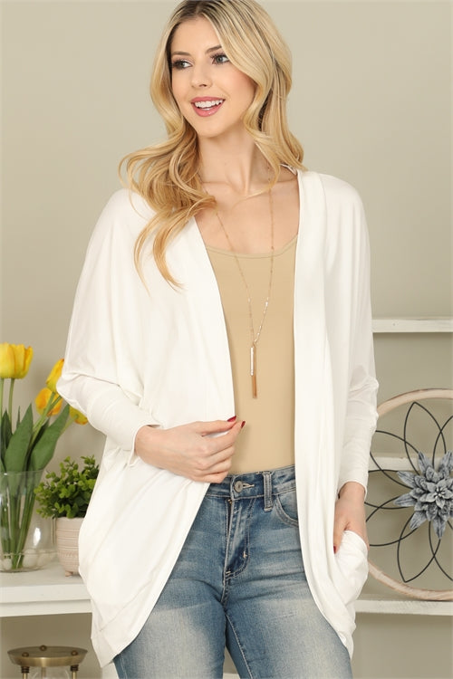 Ivory Dolman Sleeve Cardigan