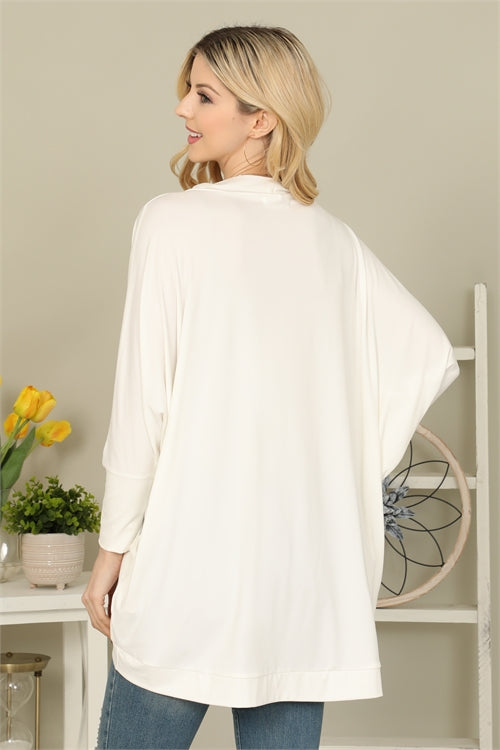 Ivory Dolman Sleeve Cardigan