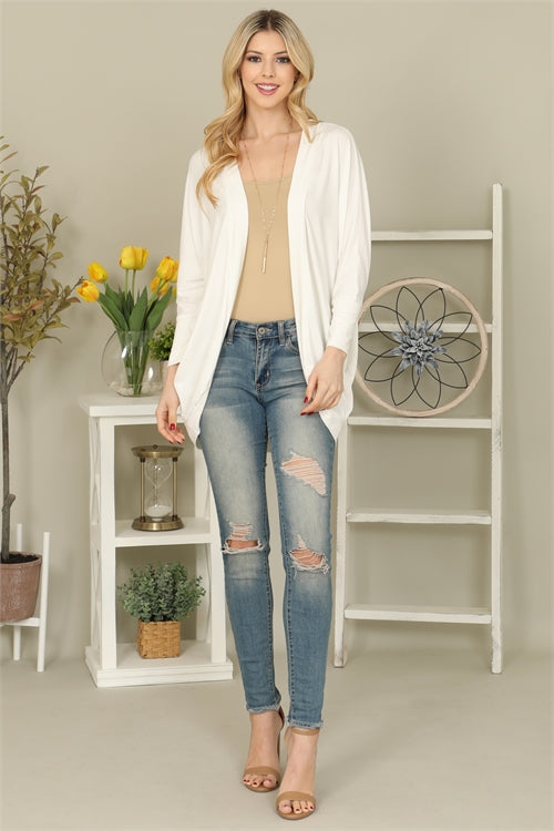 Ivory Dolman Sleeve Cardigan