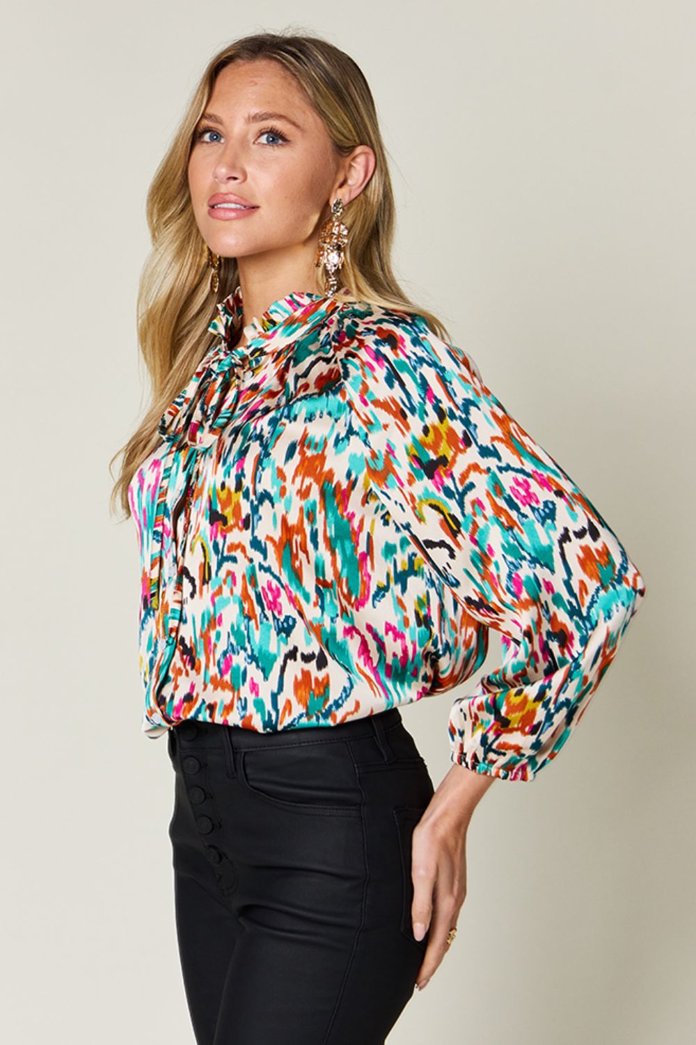 Donna Printed Long Sleeve Shirt