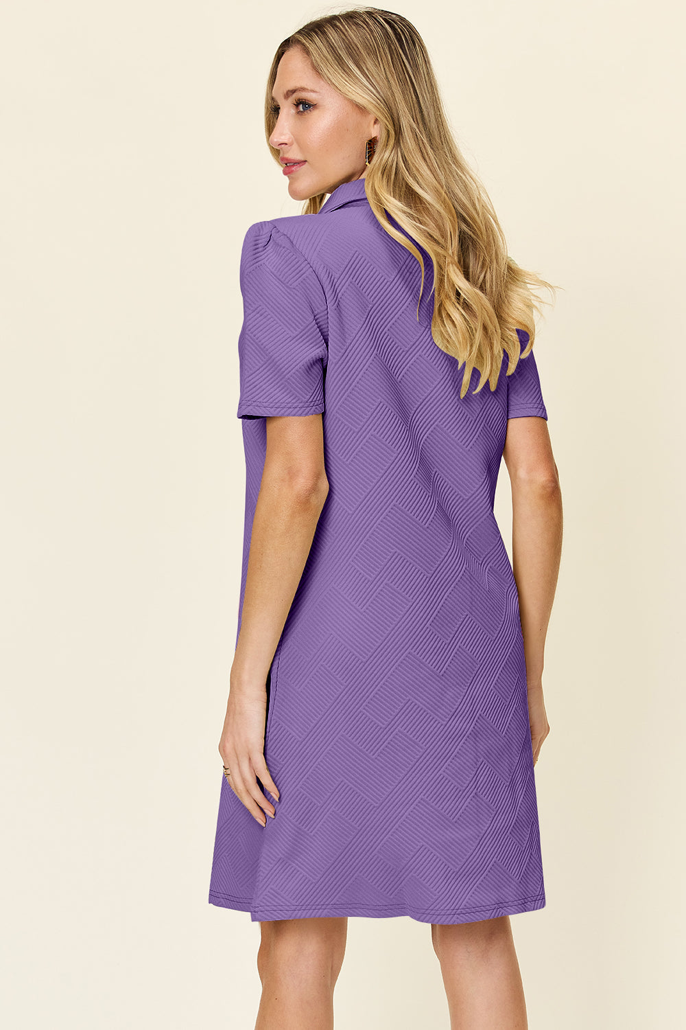 Hannah Texture Short Sleeve Dress