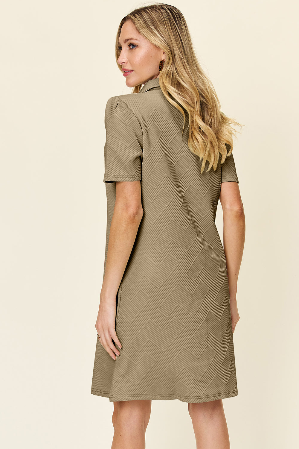 Hannah Texture Short Sleeve Dress