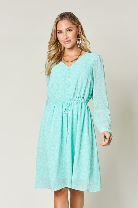 Printed Long Sleeve Dress