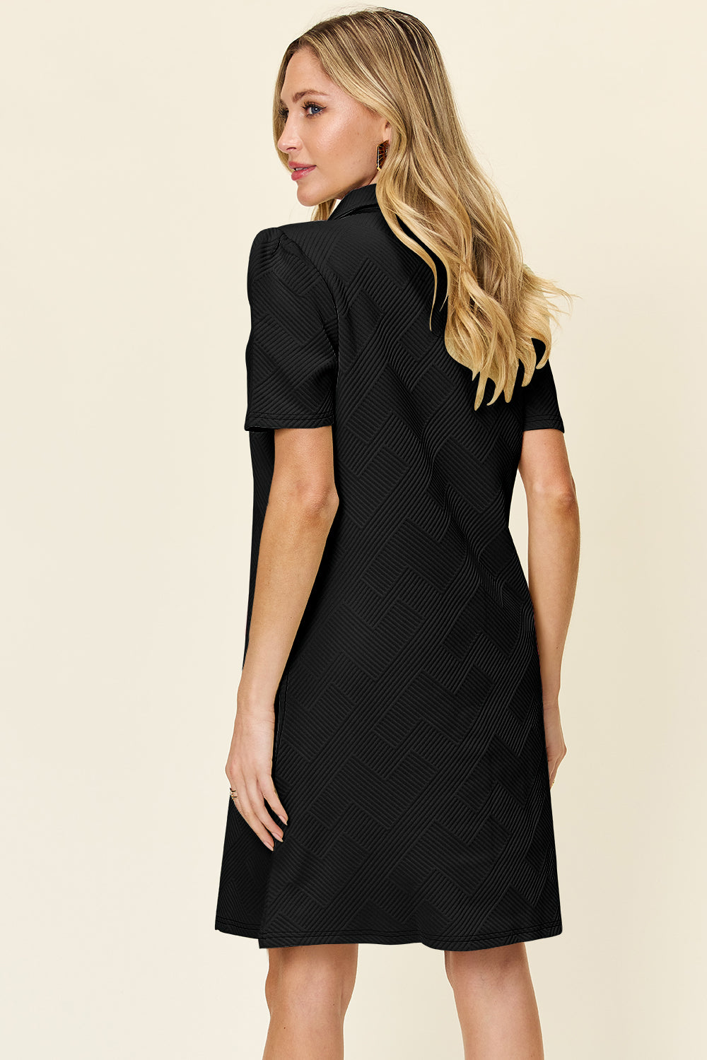 Hannah Texture Short Sleeve Dress