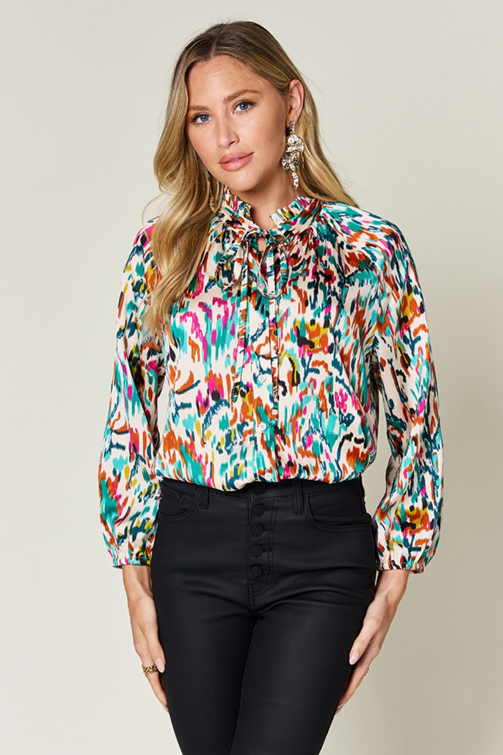 Donna Printed Long Sleeve Shirt