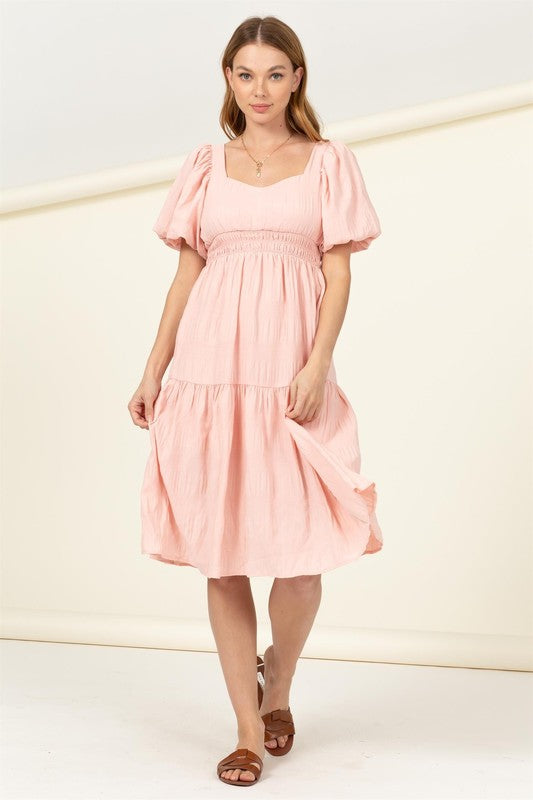 SARAH TIERED MIDI DRESS