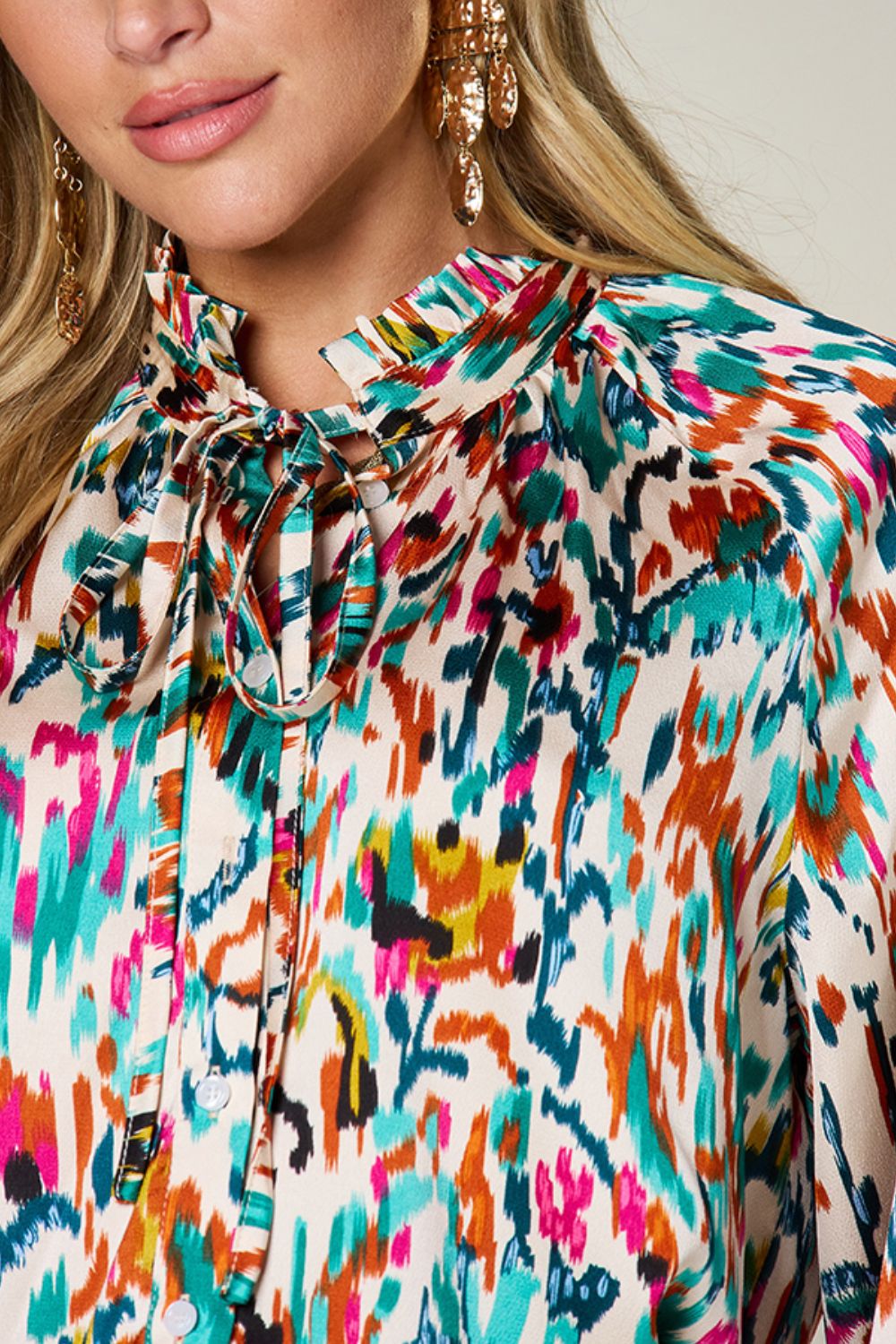 Donna Printed Long Sleeve Shirt