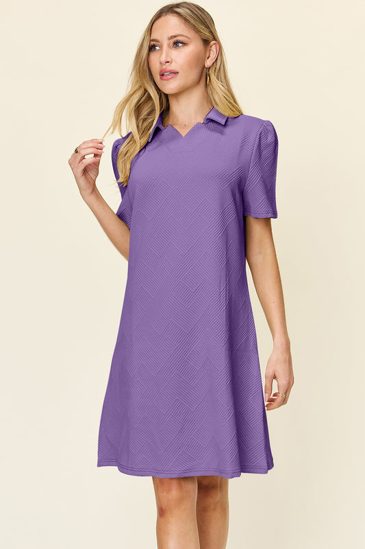 Hannah Texture Short Sleeve Dress