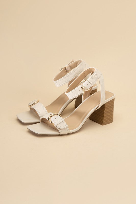 BUCKLE SANDAL HEELS